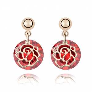 Crystal Heart on Red