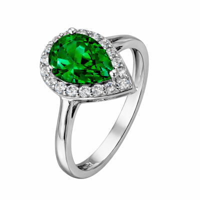 Crystal Drop (White & Green)